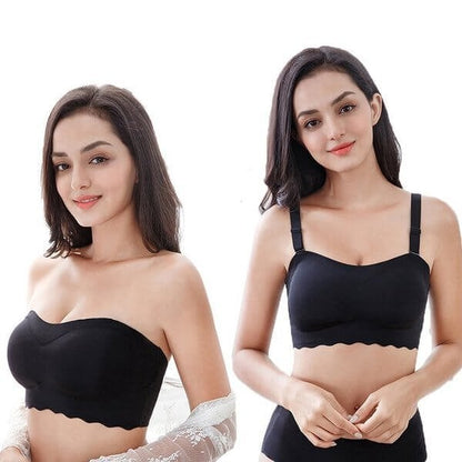 Avelena | Plus-Size Sexy, trägerlos, unsichtbarer Push-Up-BH