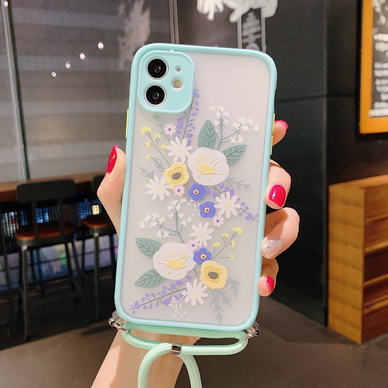Avelena | Lavendel Blume Lanyard Telefonhülle für Iphone Xsmax