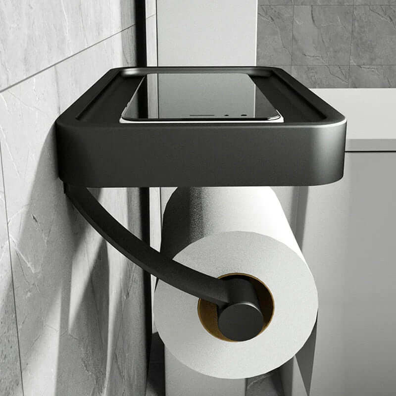 Avelena | Edelstahl Toilettenpapierhalter mit Ablage