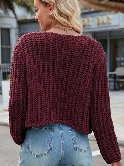 Avelena | Strickjacke mit Rundhalsausschnitt, Knöpfen und Taschen