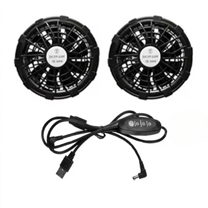 Avelena | Tragewindjacke mit tragbarem Ventilator und USB-aufladbarem Luftstromsystem für Männer und Frauen