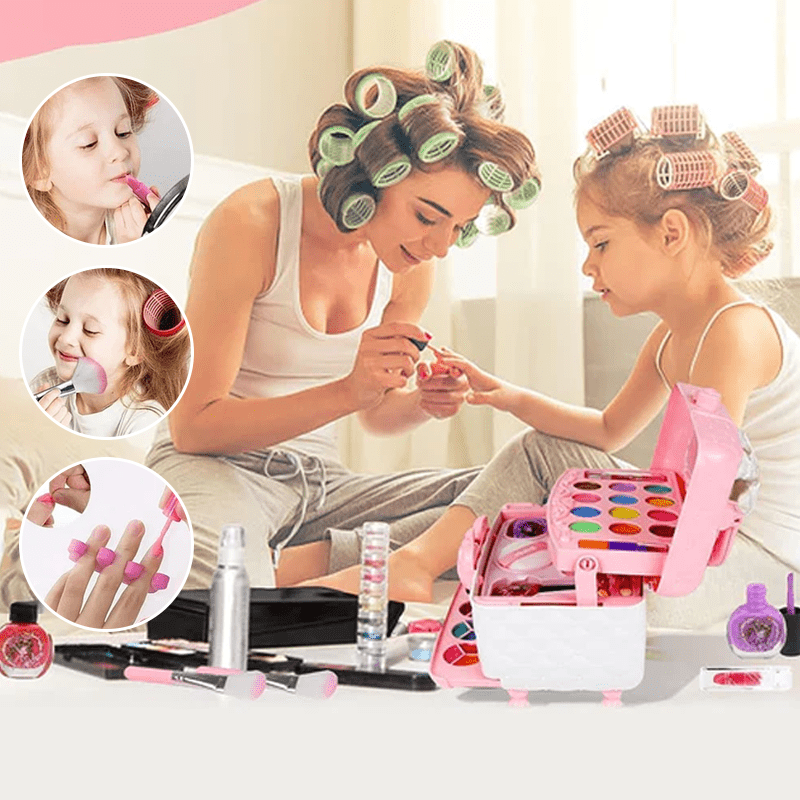 Avelena | Waschbares Make-up-Set für Kinder mit Tasche