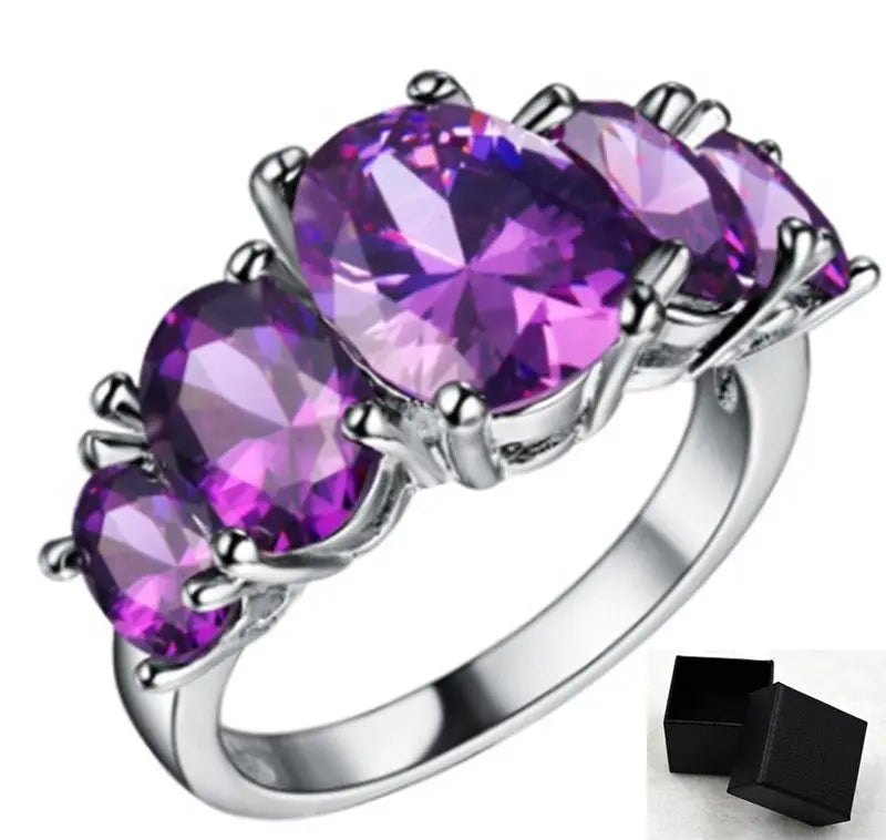 Avelena | Rose Crystal Cz Ring - Farbenfrohe Mode