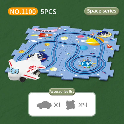 Avelena | Kinder Lern Puzzle Strecke Auto Spielset