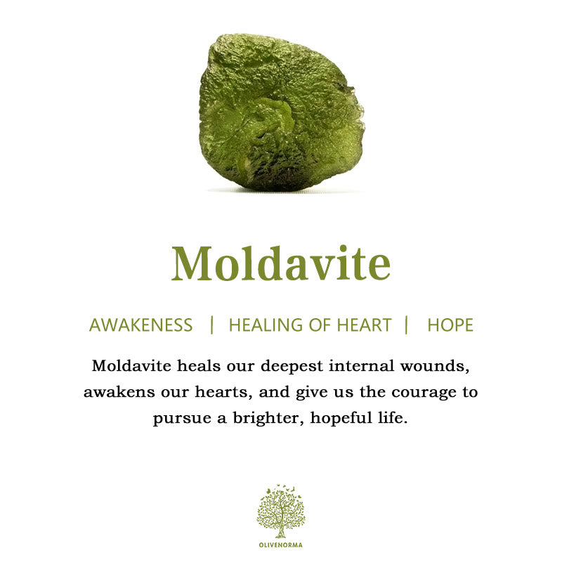 Avelena | Reinigung Grünes Moldavit Halskette Alina