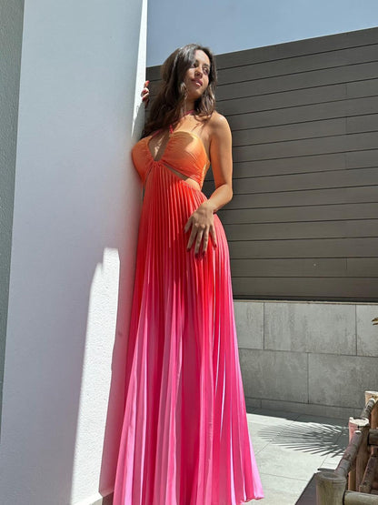 Avelena | Neues Rückenfreies Kleid mit Farbverlauf