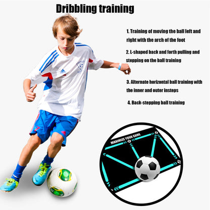 Avelena | Fußballtraining Matte Haltbar Rutschfest Zusammenklappbar Kinder Erwachsene Dribbling Training Matte Fußballtraining Innen Außen Ausrüstung
