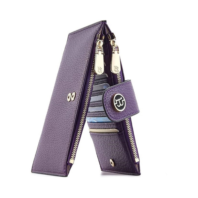 Avelena | Trendige Clutch mit Reißverschlusstaschen und Kartenfächern