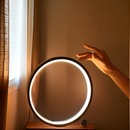 Avelena | Halo Glo Lampe – minimalistische dimmbare runde LED-Tischlampe