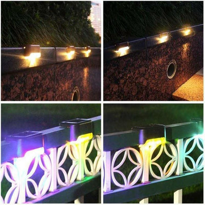Avelena | Wasserdichte Treppen-Solarleuchten für den Außenbereich (4 Stück)