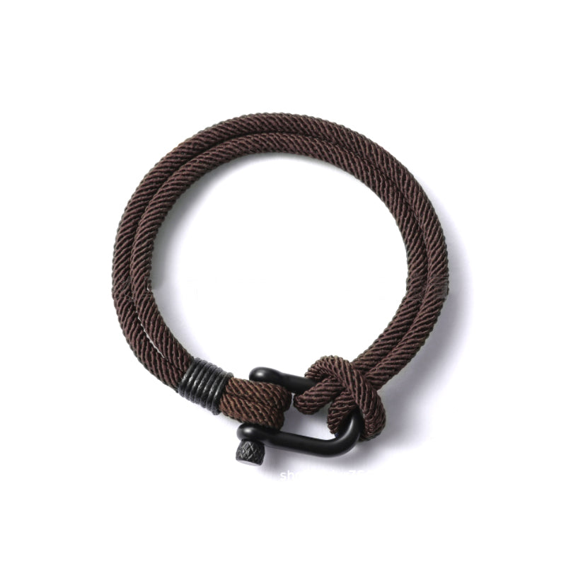 Avelena | Geformte Schnalle Nylon Geflochtenes Armband