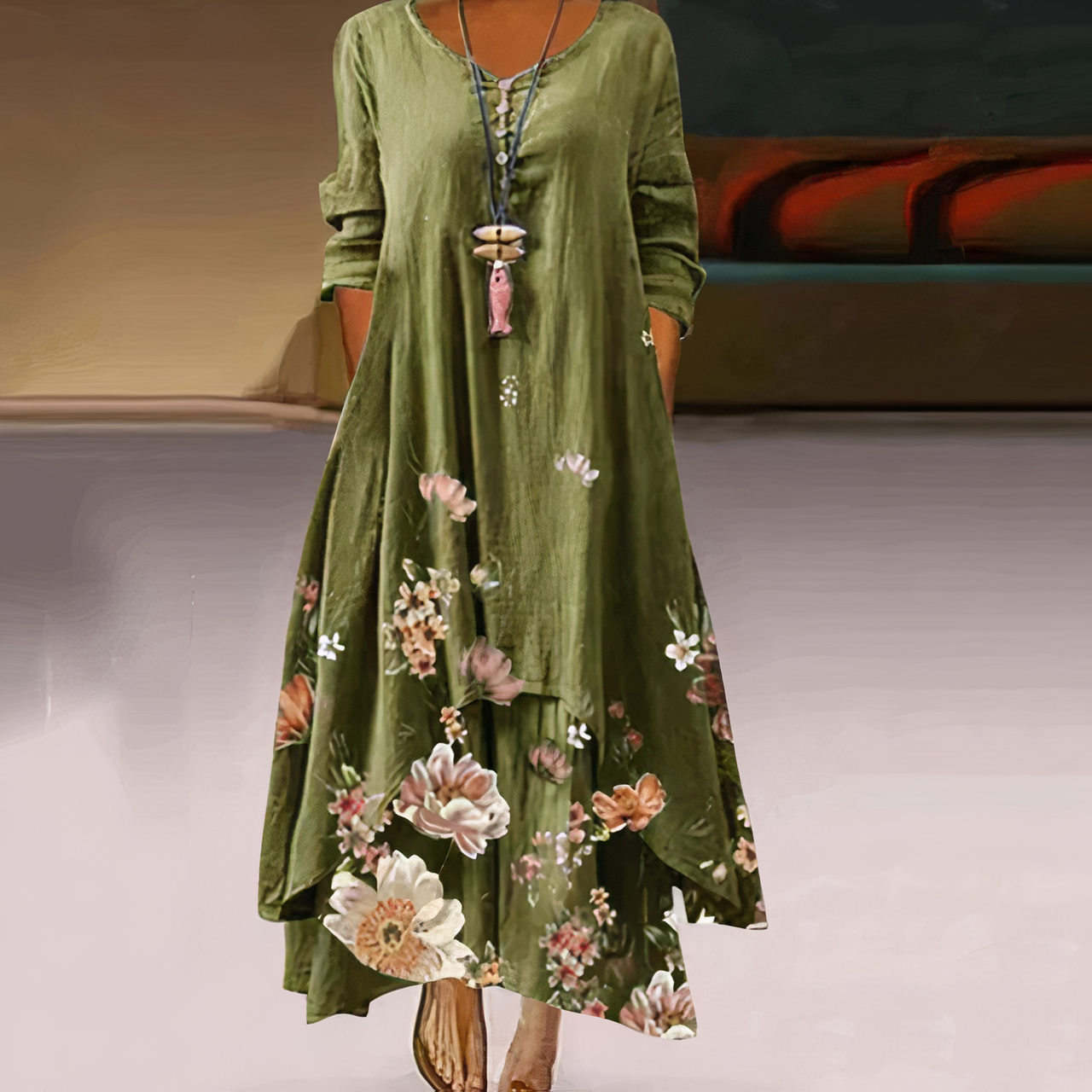 Avelena | Elegante katoenen Jurk