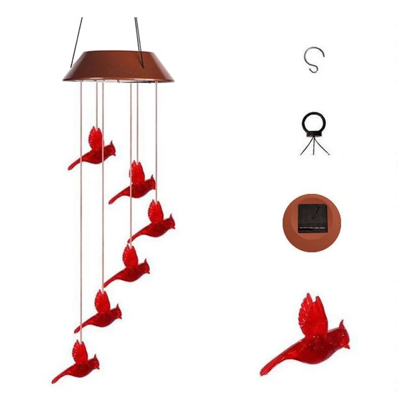 Avelena | Rote Vogel Windspiel Licht