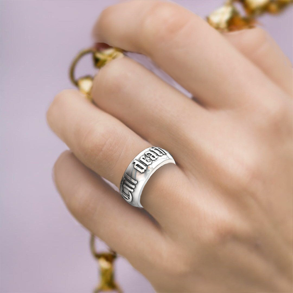 Avelena | Schädel Ring - Bis dass der Tod uns scheidet