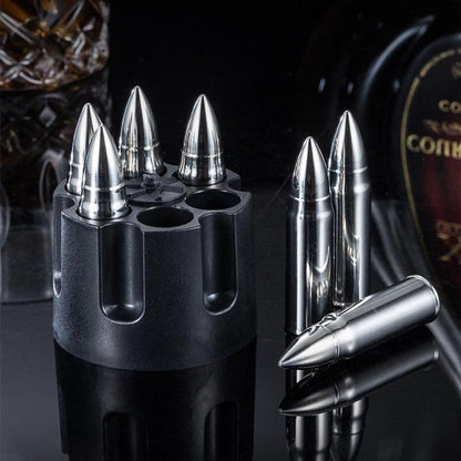 Avelena | Edelstahl bullet-förmige Metall-Eiswürfelschale