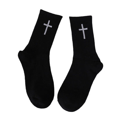 Avelena | Schwarze und weiße Kreuzsocken
