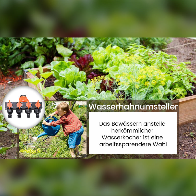 Avelena | Vierwege-Ventilumsteller für den Außenbereich mit Schalter