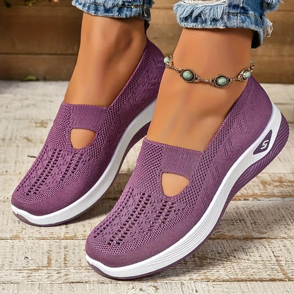 Avelena Leichte Strick-Cut-Out Sneaker für Damen | Atmungsaktiv für den Alltag