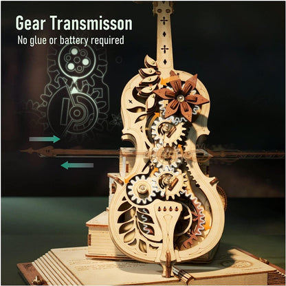 Avelena | DIY Holz-Cello, Selbstspielendes Musikinstrument, Magische Musikbox, Coole Geschenkideen