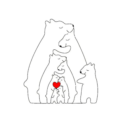 Avelena | CozyBears Holz Familienpuzzle