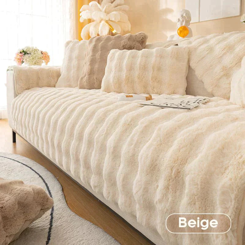 Avelena | dicker Kaninchenplüsch Sofaüberzug