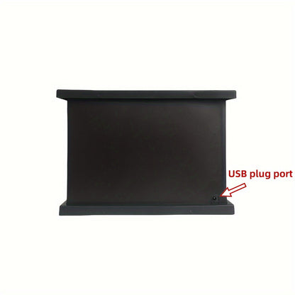 Avelena | Gemütliche rechteckige Kaminlaterne Ofenlampe - Realistische Simulationsflammenlichter