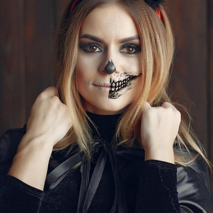 Avelena | Temporäre Tattoos Halloween | Tag der Toten Motiv | Wasserdicht & Hautfreundlich