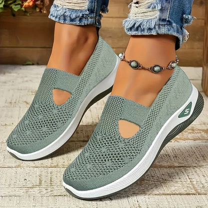 Avelena Leichte Strick-Cut-Out Sneaker für Damen | Atmungsaktiv für den Alltag