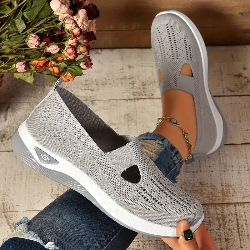 Avelena Leichte Strick-Cut-Out Sneaker für Damen | Atmungsaktiv für den Alltag