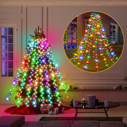 Avelena | Weihnachtsbaum Wasserfalllichter mit Ring