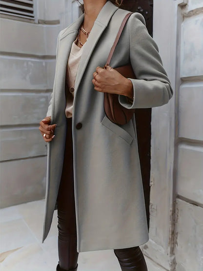 Avelena | Damen Eleganter Trenchcoat Lang