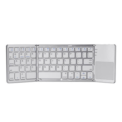 Avelena | Taschenformat Tri-Folded Wiederaufladbare Bluetooth3.0 Tastatur mit Sensitivem Touchpad Maus, für Tablets, Smartphones, Laptops, PC und mehr