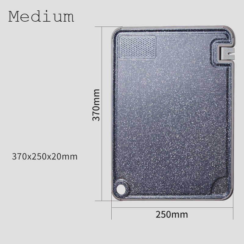 Avelena | Schneidebrett mit integriertem Messerschärfer, Knoblauchreibe, Saftauffang und rutschfester Unterseite, für Fleisch, Gemüse, Käse