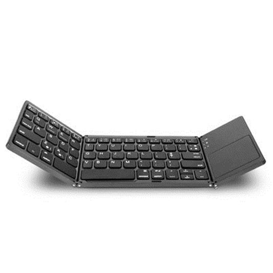 Avelena | Taschenformat Tri-Folded Wiederaufladbare Bluetooth3.0 Tastatur mit Sensitivem Touchpad Maus, für Tablets, Smartphones, Laptops, PC und mehr
