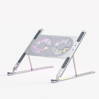 Avelena | Tragbarer Ergonomischer Laptop-Kühlerständer mit verstellbarer Höhe und leisen LED-Lüftern