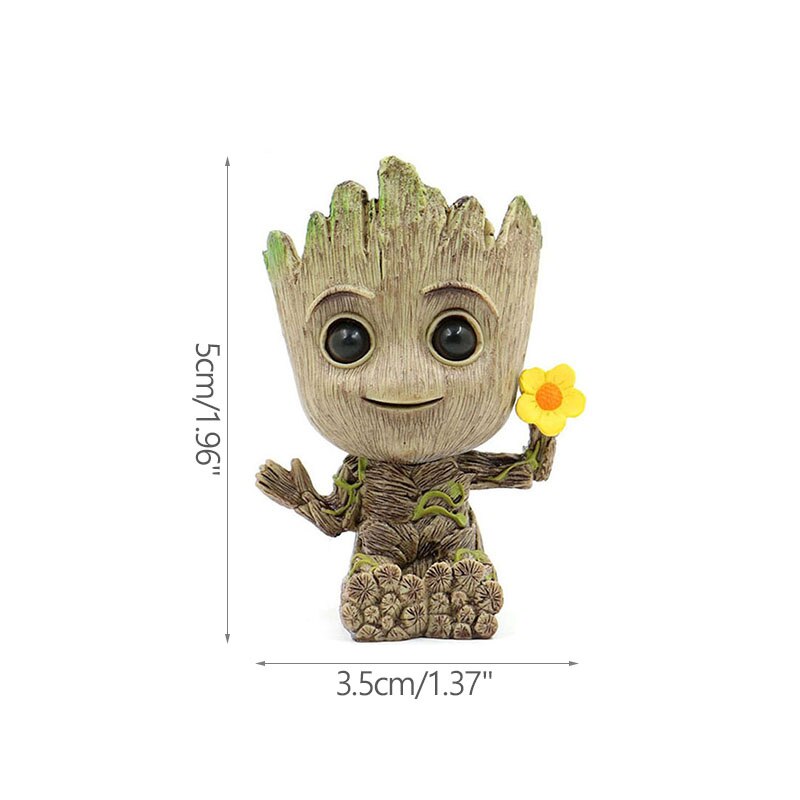 Avelena | Cartoon Groot Miniaturfigur: Verspielte Bürodekoration