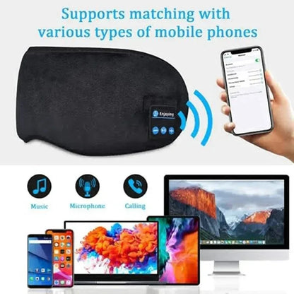 Avelena | Bluetooth Schlafmaske Weich Atmungsaktive Augenmaske für Besserer Schlaf