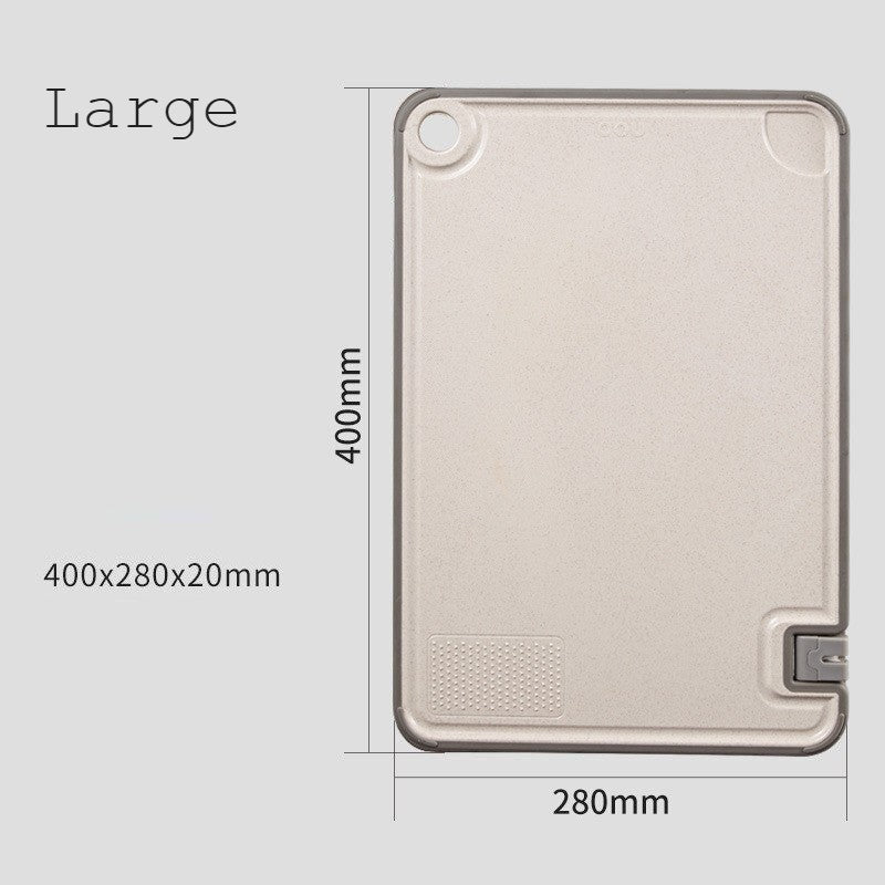 Avelena | Schneidebrett mit integriertem Messerschärfer, Knoblauchreibe, Saftauffang und rutschfester Unterseite, für Fleisch, Gemüse, Käse