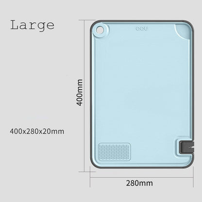 Avelena | Schneidebrett mit integriertem Messerschärfer, Knoblauchreibe, Saftauffang und rutschfester Unterseite, für Fleisch, Gemüse, Käse