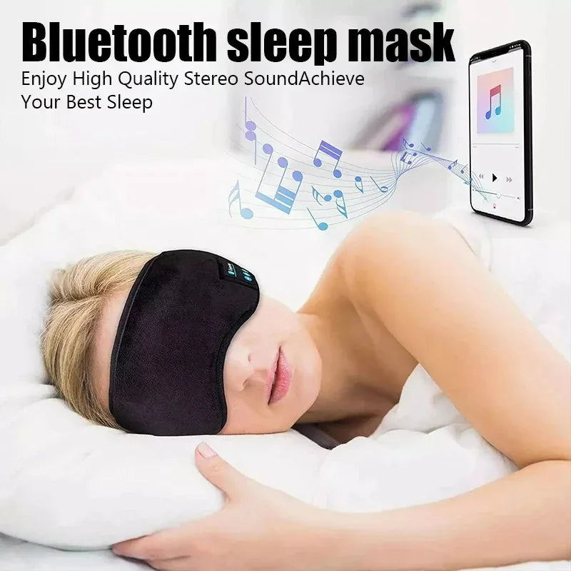 Avelena | Bluetooth Schlafmaske Weich Atmungsaktive Augenmaske für Besserer Schlaf