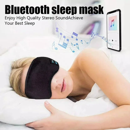 Avelena | Bluetooth Schlafmaske Weich Atmungsaktive Augenmaske für Besserer Schlaf