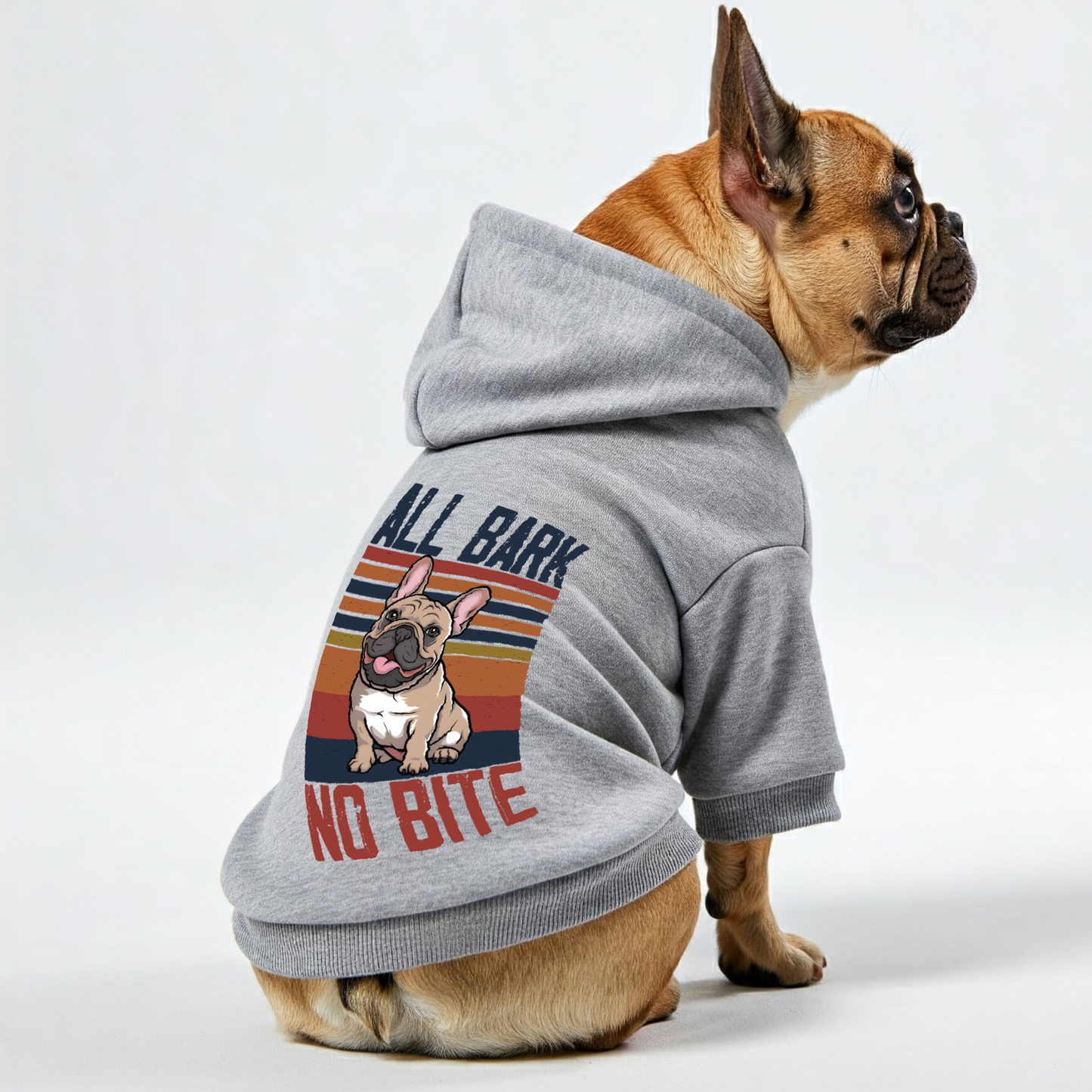 Avelena | No Bite Personalisierte Französische Bulldoggen-Hoodies Mit Lustigen Zitaten – Stylisch, Gemütlich Und Premium 100% Baumwolle