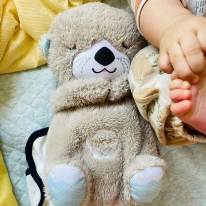 Avelena | Atmungsaktive Otter Plüsch Baby Schlafotter Komfort Schlaf Angst Spielzeug Frühkindliche Bildung Puppe