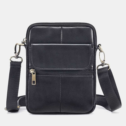 Avelena | Herren Kleine Echtleder Schultertasche – Kompakte Umhängetasche mit verstellbarem Riemen