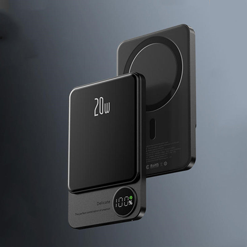 Avelena | 10000mAh Mini tragbare LED Digitalanzeige Magnet schnelles Lade-Powerbank