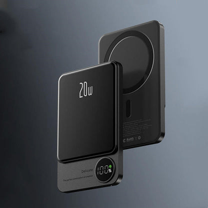 Avelena | 10000mAh Mini tragbare LED Digitalanzeige Magnet schnelles Lade-Powerbank