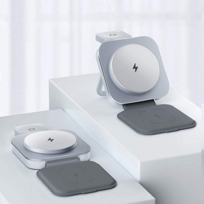 Avelena | Drei-in-Eins Faltbarer Magnetischer Kabelloser Ladehalter