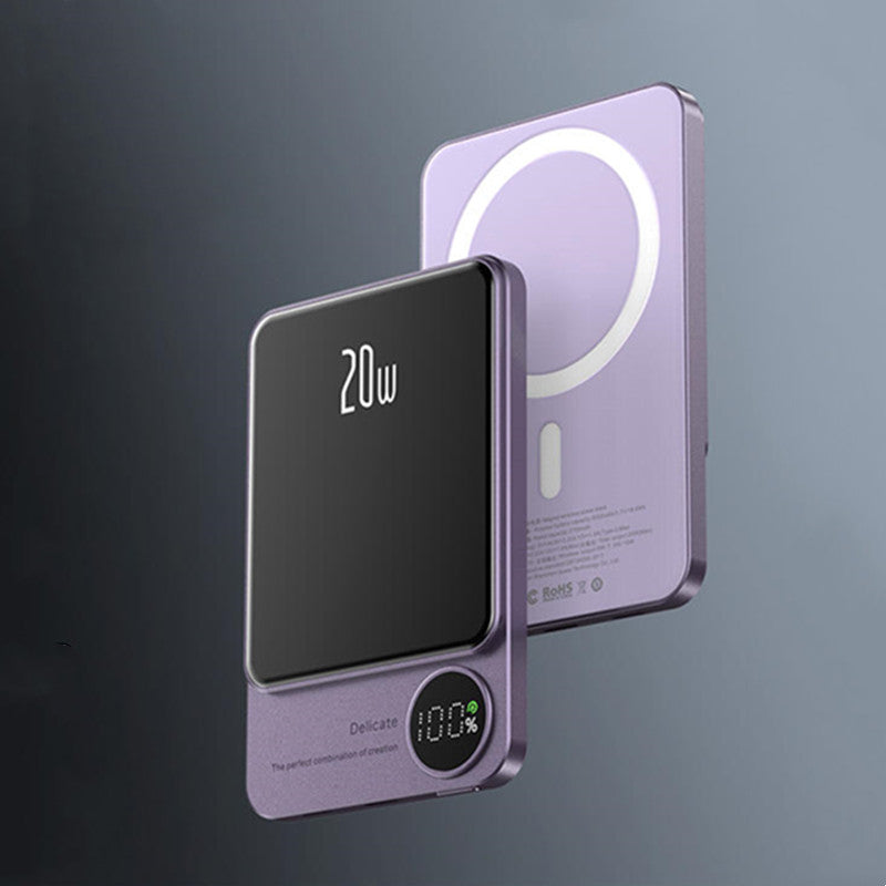 Avelena | 10000mAh Mini tragbare LED Digitalanzeige Magnet schnelles Lade-Powerbank