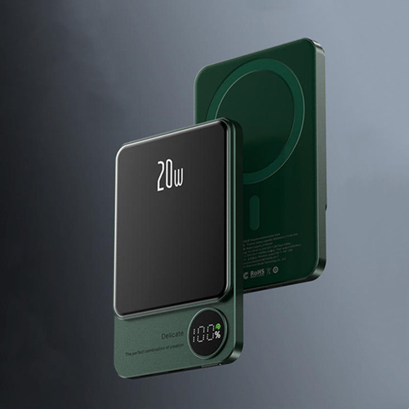 Avelena | 10000mAh Mini tragbare LED Digitalanzeige Magnet schnelles Lade-Powerbank