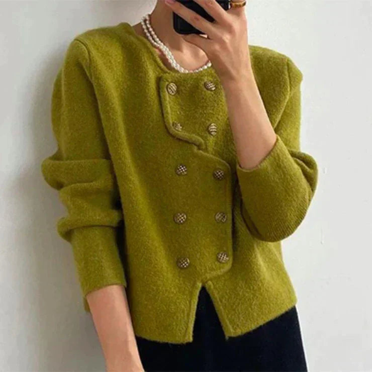 Avelena | Langärmliger, Schlichter Cardigan